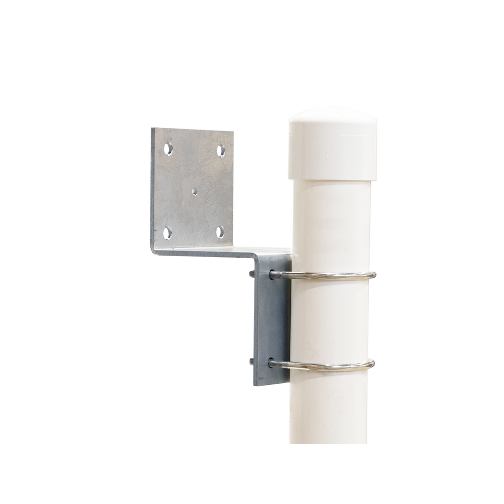 Versatile Z anchoring bracket for JetRoll systems, including 6" side anchor and 16" front anchor options, compatible with galvanized piling and post cubes.