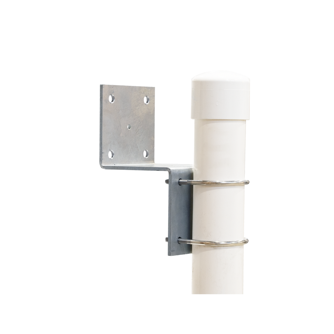 Versatile Z anchoring bracket for JetRoll systems, including 6" side anchor and 16" front anchor options, compatible with galvanized piling and post cubes.