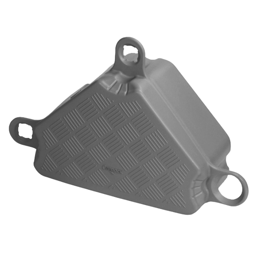 Corner Cube by Candock - HDPE dock cube designed for intersections, ideal for creating octagonal or 45-degree angle docks. Features an anti-skid surface and is available in beige and grey.