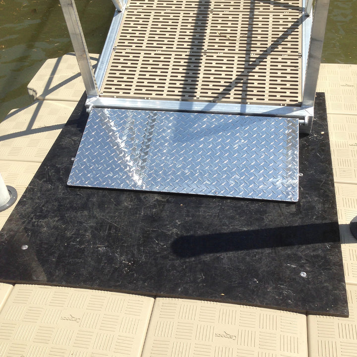 HDPE landing plate by Candock, enhancing gangway stability and lifespan in high wave environments