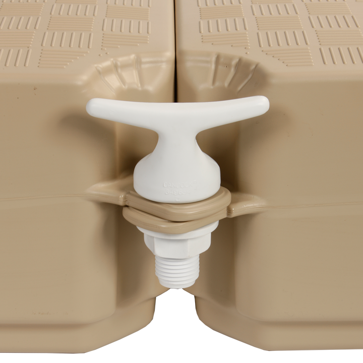 White boat cleat designed for secure docking, featuring durable construction for reliable use at your dock