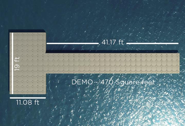 Quai en forme de « T » – 470 pi²