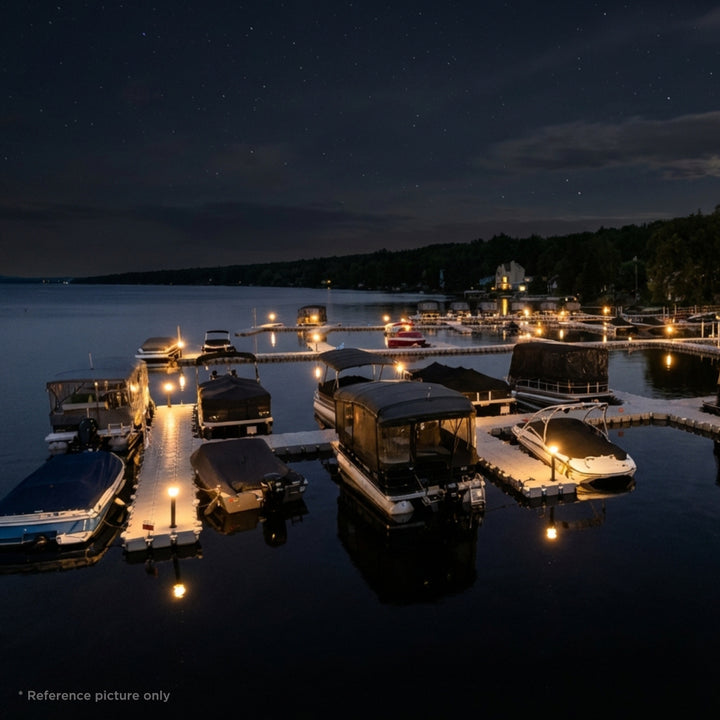 Solar Post light on connecting pin