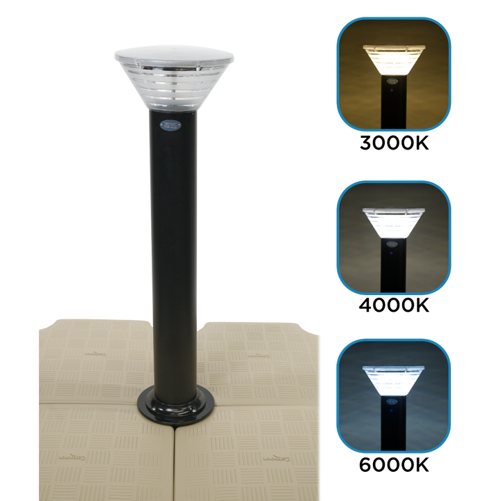 Solar Post light on connecting pin